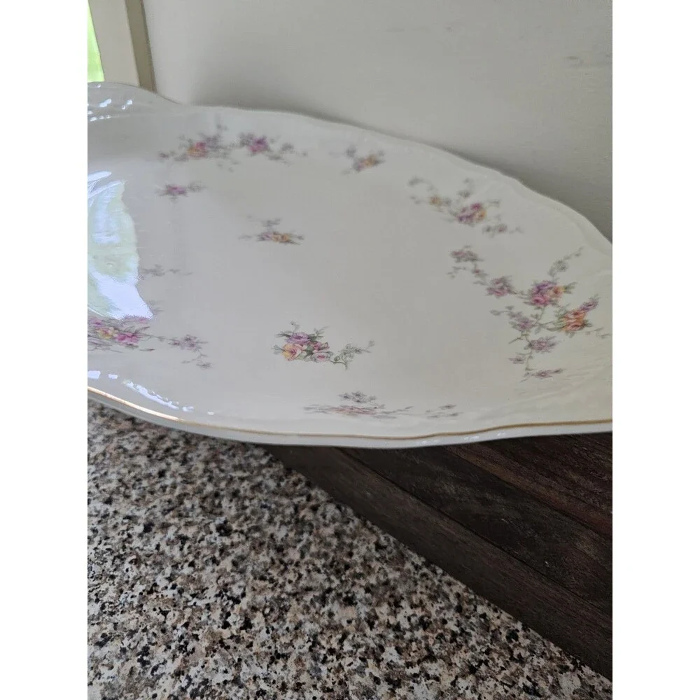 Theodore Haviland New York Oval Serving Platter Pattern Helene 16.5 Inches